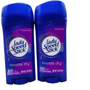 Lady Speed Stick Invisible Dry Antiperspirant Deodorant Shower Fresh 2.3 Oz 2-Pa